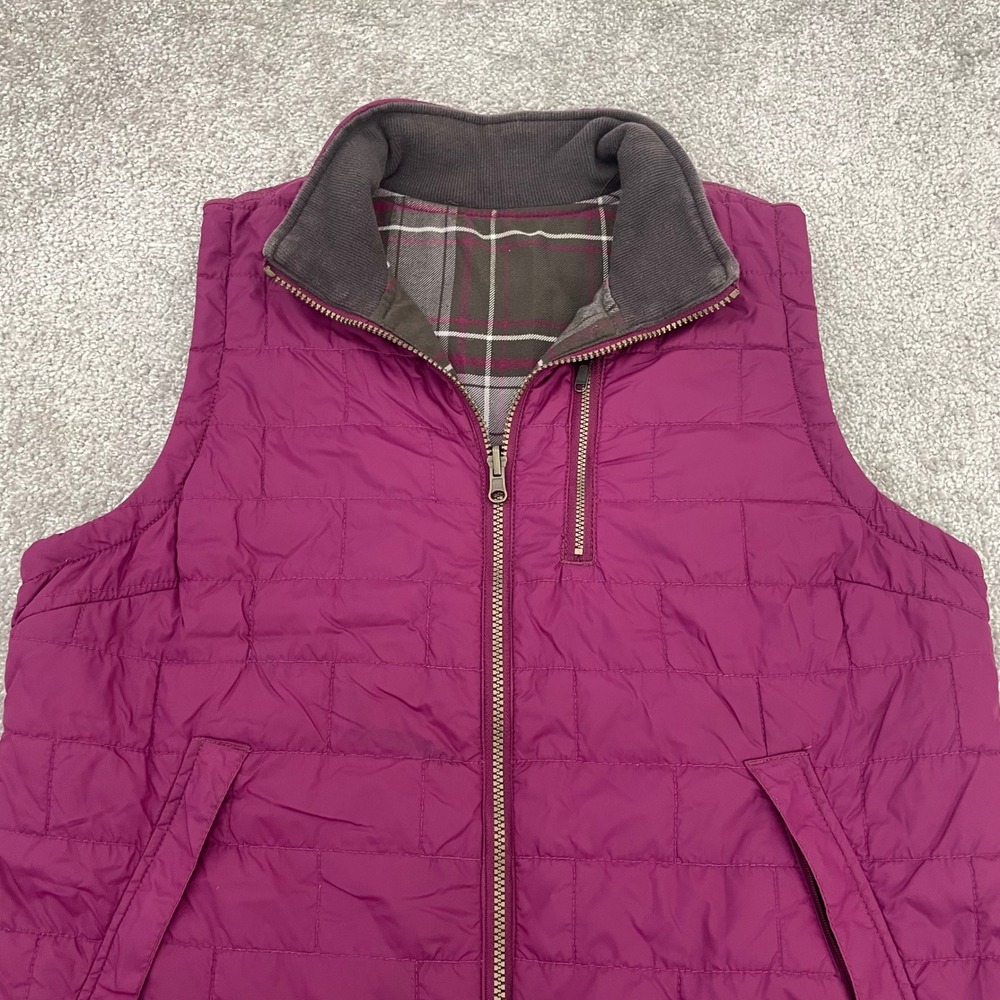 Carhartt Reversible Vest Womens Medium Amoret Quilted Flannel Insulated Plaid